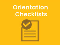 Orientation Checklists